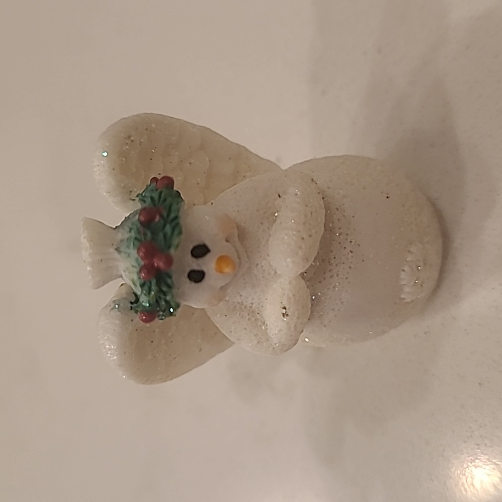 Mini Snowgirl angel figurine